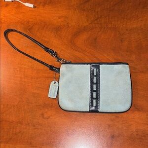 Coach Black and Blue Wristlet